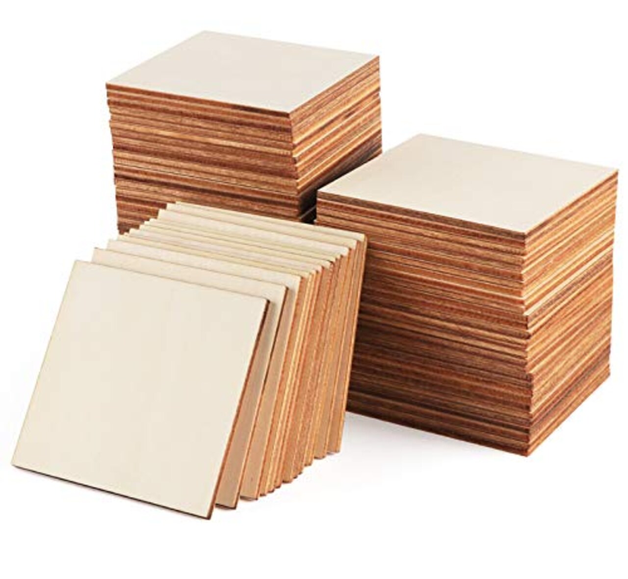 ilauke 80 Pack Wooden Squares for Crafts, 3x 3x 1/8 Blank Wood Pieces,  Unfinished Balsa Sheets Cricut with Smooth Surfaces, for Crafts DIY Wood  Burning Painting Staining Laser Wood Engraving